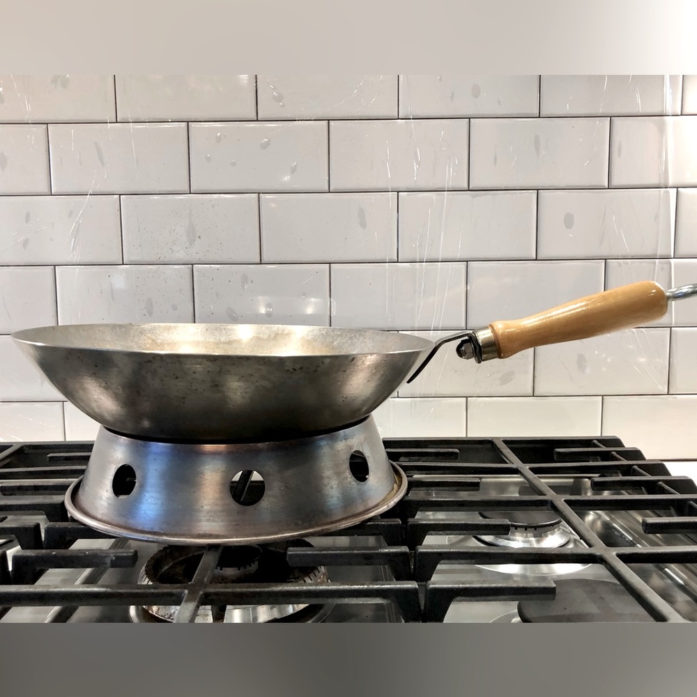 Wok 14" carbon steel 2 pc. Cookware Kitchen & Home Cookware Collectible Cookware